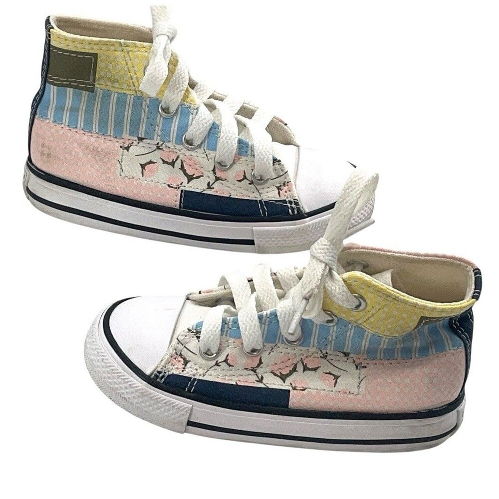 Chuck Taylor All Star Patchwork White/Donut Glaze/True Sky Toddler Size 7